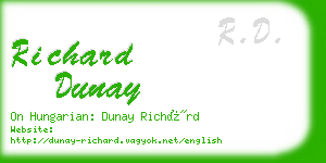 richard dunay business card